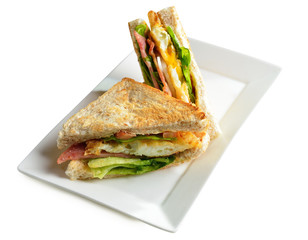 fresh and delicious classic club sandwich - 105153736