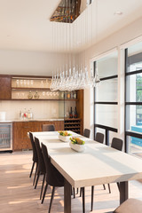 beautiful dining room in new luxury home