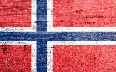 Norway flag on Vintage background