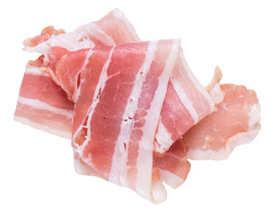 Raw Bacon (isolated on white)