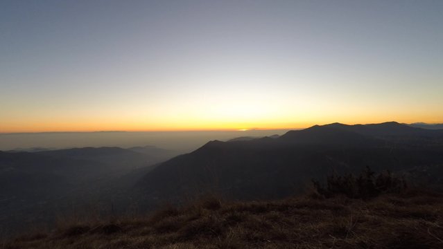Timelaps sunset from Rena pick - Orobie alps - Bergamo