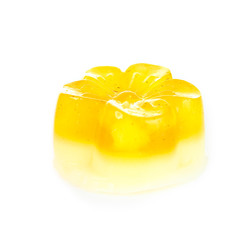 jelly pudding isolate on white