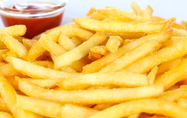 french fries background, closeup shot