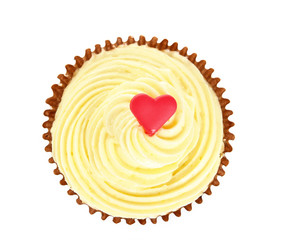 Cupcake on white background
