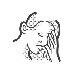 Fototapeta premium Otolaryngology, Coughing icon design