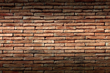 Bricks wall with shadow for background