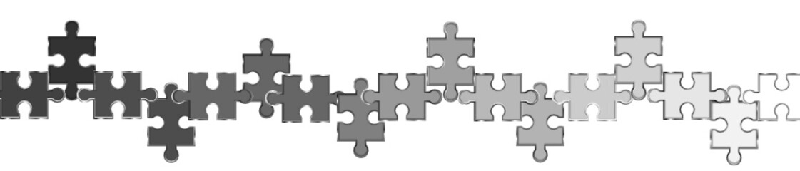 puzzle banner band grau silber schwarz