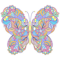 Naklejki  butterfly on white background
