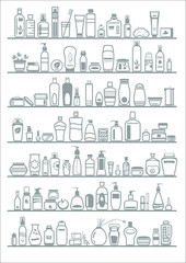 Obraz premium different cosmetic products for personal care