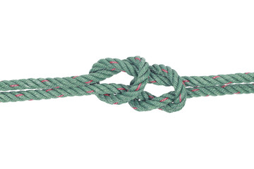 Rope knot symbol isolated on white