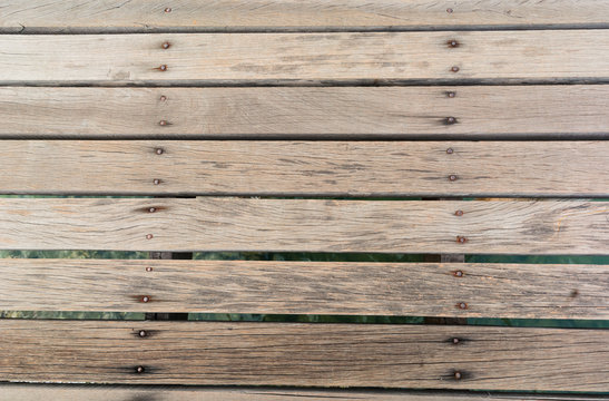 Part of wood bridge