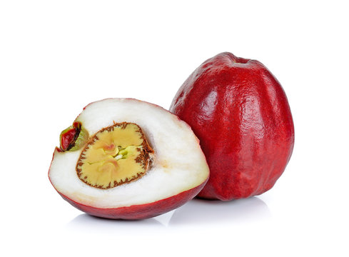 Pomerac, Malay apple, isolated on white