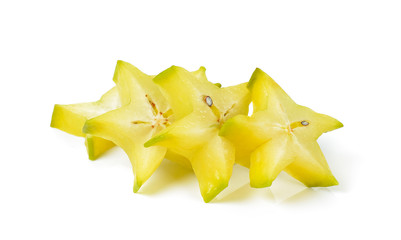 Fototapeta premium Sliced star apple isolated on the white