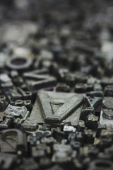 Close up of typeset letters - 105162101