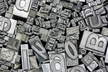 Close up of typeset letters - 105162112