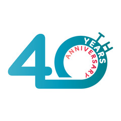 Anniversary: 40 years anniversary Template logo.