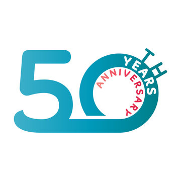 Anniversary: 50 years anniversary Template logo.