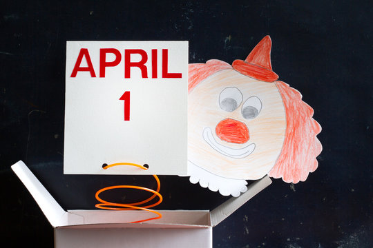 April fools day symbol concept with clown
