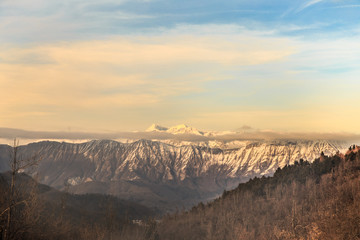 cloudy sky on italian mountains