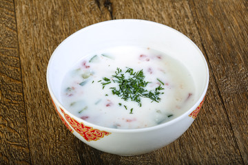 Cold kefir soup