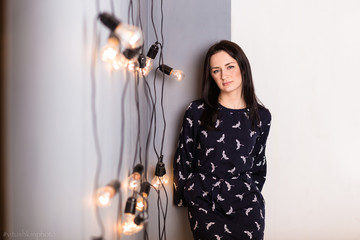 girl with light bulbs