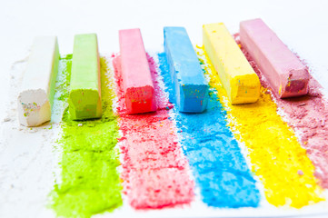 Colorful chalk pastels