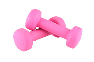 pink glossy dumbbell