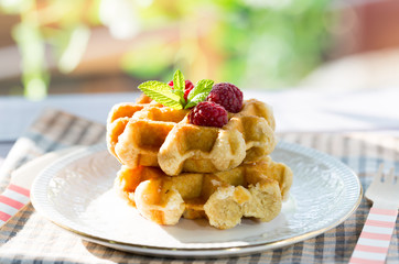 Delicious homemade waffles