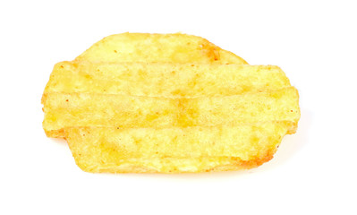 potato chips isolated on white background