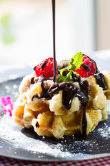 Delicious homemade waffles