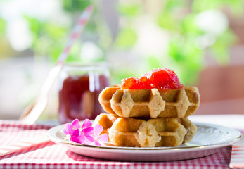 Delicious homemade waffles
