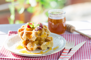 Delicious homemade waffles