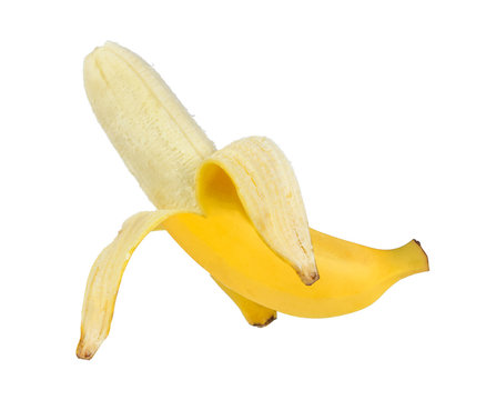 banana against isolate on white background