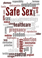 Obraz premium Safe Sex, word cloud concept 5