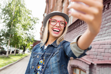 Girl visiting tourist attractions