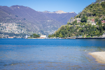 Fototapeta na wymiar View of Lake Como in a Summer Day
