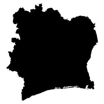 Ivory Coast map on white background vector