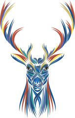 black and white deer image  