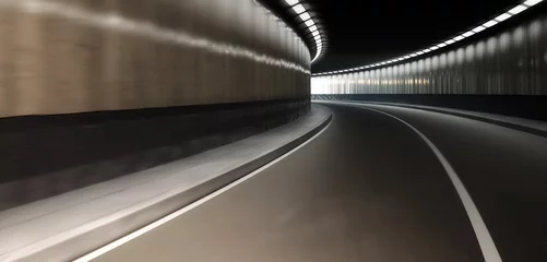 Crédence de cuisine en verre imprimé Tunnel Tunnel automobile (panoramique)