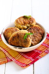 Fish cakes in a bowl