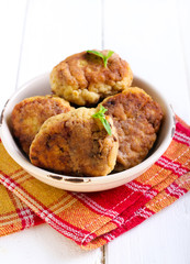 Fish cakes in a bowl
