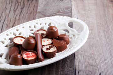 Chocolate candies of many sorts