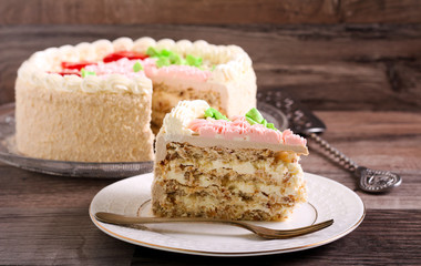 Butter cream decorated cake