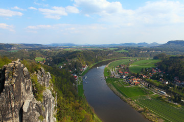 Fototapeta na wymiar Saxon Switzerland from Bastei