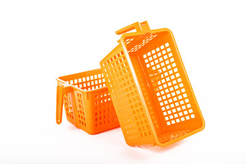 yellow plastic basket