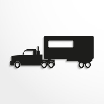 Truck. Vector icon.