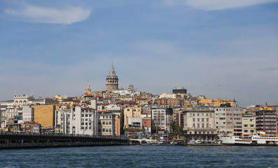 Karakoy and Galata Tower in Istanbul City