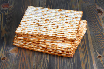 matzo  on wooden table
