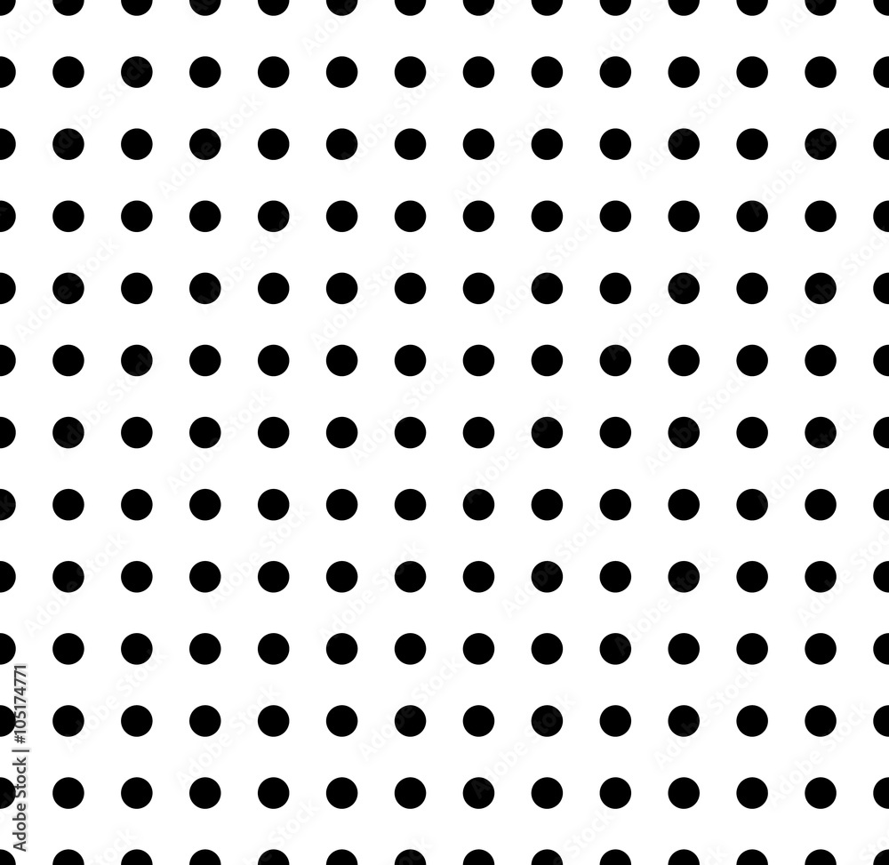 Poster Polka dots pattern. Seamlessly repeatable dotted, circle backgro