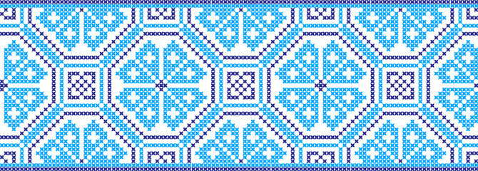 Embroidered pattern on transparent background